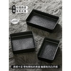 Serving Trays Set <b>Black</b> Melamine Rectangular Oval <b>Square</b> Round Platter For Hotel <b>Coffee</b> Tea Dining - Product Image 2