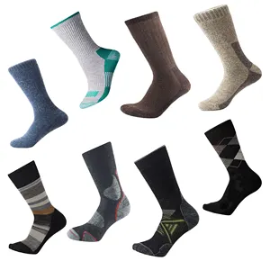 Custom Colors Outdoor Merino Wool Socks Thick Full Cushion Winter Hiking Moisture Wicking Boot Socks