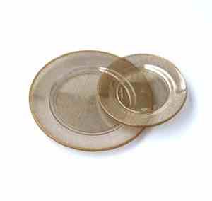 แผ่นพลาสติกกลิตเตอร์สีทอง300ชิ้นเครื่องเงินแบบใช้แล้วทิ้งและถ้วยสีทองอุปกรณ์รับประทานอาหาร - Product Image 5