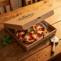 Boîte à pizza écologique avec logo personnalisé, doublure en éponge, laminage mat, gaufrage, fermeture magnétique, livraison de nourriture, restaurants, rigide