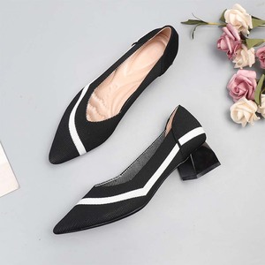Scarpe da Donna Primaverili <span class=keywords><strong>e</strong></span> Autunnali con Tacco Medio Intrecciato, Punta Affusolata, Tacco Spesso <span class=keywords><strong>e</strong></span> Suola Morbida - Product Image 5