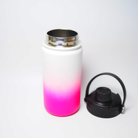 Bouteille d'eau isotherme moderne Jiahe 350 ml en acier inoxydable réutilisable avec couvercle à bec verseur rotatif, poignée pliable, écologique et légère