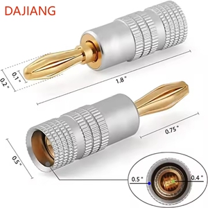 DAJIANG OEM personalizado 24K oro doble tornillo bloqueo Altavoz Conector Banana enchufes conector Jack de <span class=keywords><strong>Audio</strong></span> para cable de altavoz - Product Image 3