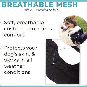 ノープル犬用ハーネス ハンドル付き 反射機能付き 調節可能 通気性のあるナイロンベスト XS-XXL 全犬種対応 - Product Image 3