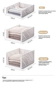 5 Gói <span class=keywords><strong>Stackable</strong></span> Tủ Quần Áo Lưu Trữ Giỏ Cho Phòng Tắm Nhà Bếp Giặt Phòng Tủ Quần Áo Không Gian Tiết Kiệm Quần Áo Lưu Trữ Ngăn Kéo Tổ Chức - Product Image 6