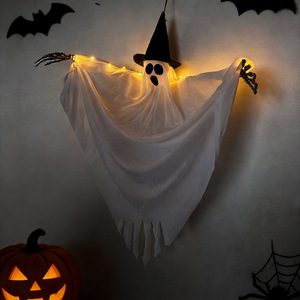 Decoración Colgante <span class=keywords><strong>de</strong></span> Fantasma <span class=keywords><strong>de</strong></span> Halloween al por Mayor <span class=keywords><strong>con</strong></span> Luces <span class=keywords><strong>LED</strong></span>, <span class=keywords><strong>Sombrero</strong></span> <span class=keywords><strong>de</strong></span> <span class=keywords><strong>Bruja</strong></span> y Manos <span class=keywords><strong>de</strong></span> Esqueleto para Decoración <span class=keywords><strong>de</strong></span> Pared Festiva - Product Image 4