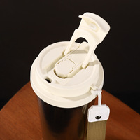 Bouteille isotherme en titane pur à double paroi de 480 ml, isolation thermique de 12 à 24 heures, ultra légère, avec sangle tissée, étanche et réutilisable