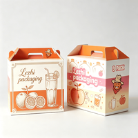 Caja de Comida para Llevar, Personalizada, de Alta Gama, Biodegradable, de Papel Kraft, con Laminado Mate, Segura para Contacto con Alimentos, Autoarmable, para Café, Vodka, Jugo
