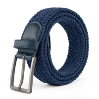 Cinturón Elástico Tejido de Lona Trenzada con Logotipo Personalizado, Tejido Elástico de Golf, para Hombres y Mujeres, para Pantalones de Golf y Jeans