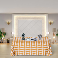 Nappe Moderne Tissée Imprimée Personnalisée pour Salons Professionnels et Hôtels, Imperméable et Anti-taches, en Polyester Coton Noir et Blanc – Offre Spéciale