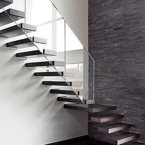 Revêtement de sol intérieur moderne de luxe pour hôtels, marches d'escalier droites en bois massif, fer et marbre, <span class=keywords><strong>construction</strong></span> métallique pour intérieur - Product Image 6