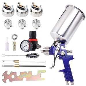Pnömatik HVLP hava boya püskürtme tabancası ile 600CC kapasitesi ve 3 memeleri DIY sınıf yerçekimi besleme boya püskürtme tabancası - Product Image 6