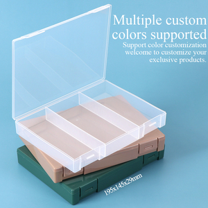 SUNSHING 3 Compartments <b>Tool</b> Parts Organizer Clear Sectioned Containers Plastic <b>Box</b> for Storage Electronic Components - Product Image 1