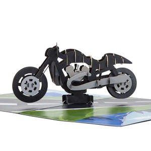 <span class=keywords><strong>Cartes</strong></span> 3D Pop-up Moto Harley : Design Artisanal Inspiré pour les Fans de Moto, Carte de Vœux Unique et Souvenir Mémorable - Product Image 2