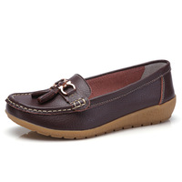 Nouvel arrivage de chaussures de danse de mère de qualité originale de style classique chaussures en cuir véritable pour femmes mocassins