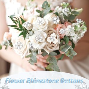 Wavwavw Lot de boutons en strass, faux perles, fleurs à dos plat, embellissements et appliques pour artisanat, fabrication de bijoux, bricolage, mariage - Product Image 5