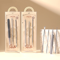 Kit professionnel d'extracteurs de comédons en acier inoxydable – Outils de suppression des points noirs avec boucle et aiguille à acné pour éliminer les boutons