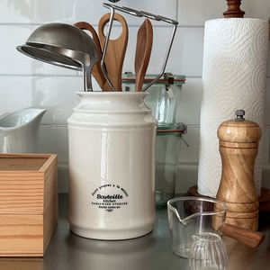 حامل أواني مطبخ من السيراميك العتيق لسطح الطاولة أواني طهي كبيرة منظم أواني للملعقة - Product Image 4