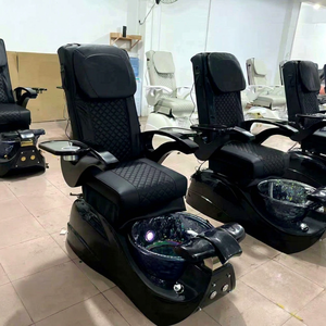 Sillón de Pedicura Eléctrico Negro de Lujo con Bomba de Drenaje y Masaje, Color y Logotipo Personalizables para Salón de Uñas - Product Image 4