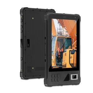 A80PT Tablet 4G LTE Android IP68, Tablet kasar biometrik 8 inci dengan pembaca NFC depan