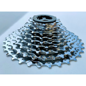 Piñón Libre de 9 Velocidades Ata Tipo Cassette para Bicicleta, Aleación de Aluminio Cromado Plateado, Duradero - Product Image 3