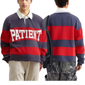 เสื้อเชิ้ตแขนยาวผู้ชายสำหรับฤดูใบไม้ร่วงและฤดูหนาว ผ้าฝ้ายสั่งทำพิเศษ ทรงโอเวอร์ไซส์ สตรีทแวร์ ลายทาง ทรงบ็อกซี่ ระบายอากาศได้ดี <span class=keywords><strong>ESAN</strong></span> - Product Image 1