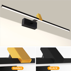 Modern LED Wall <b>Lamp</b> Black Aluminum Alloy <b>Touch</b> Control Dimmable 3500K Warm White for Bathroom Mirror Vanity - Product Image 3