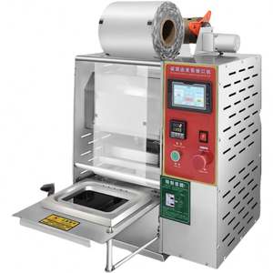 Machine de scellage entièrement automatique pour aliments frais et cuisinés, boîtes alimentaires, conservation des aliments, machine à film pour boîtes en aluminium - Product Image 2