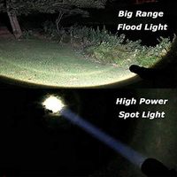 Lampe torche puissante Tarch 18650 rechargeable avec zoom, LED XML T6 et corde – Fournisseurs d'usine