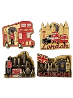 Aimant de réfrigérateur en étain antique populaire de Londres, souvenir en métal au design personnalisé pour les voyageurs