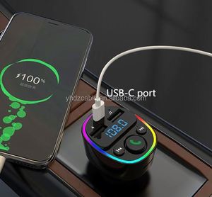 Car Charger Earphone Call <b>USB</b> Port Type-C Car Charger Multi-function Transmitter Car <b>MP3</b> <b>Player</b> - Product Image 4
