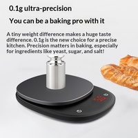 Balance de cuisine électronique haute précision, piles AAA, verre trempé, capacité 5 kg, précision 0,1 g, intelligente