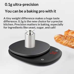 Balance de cuisine électronique haute précision, piles AAA, verre trempé, capacité 5 kg, précision 0,1 g, intelligente - Product Image 4