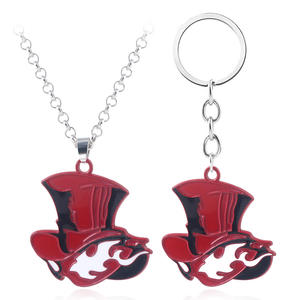Mayoristas Juego Periférico Persona 5 <span class=keywords><strong>P5</strong></span> Sombrero Rojo Colgante Llavero Para Fans Cosplay Joyería - Product Image 1
