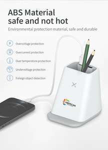 Oem đa chức năng không dây sạc Dock với điện thoại đứng bút chủ kép cuộn dây kép USB đầu ra tương thích với iPhone sạc - Product Image 3