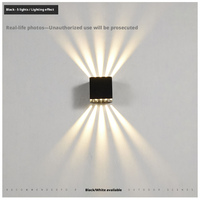 Lámpara de Pared LED de Doble Cabezal para Exteriores, Impermeable, para Paredes, Pasillos y Balcones; Iluminación Superior e Inferior; IP65