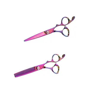 Hair Cutting Scissors Set Hot Selling CK15P SUS440C 9CR Steel Thinning Cutting Professional Hair Scissors Set