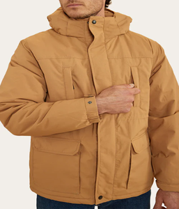 Precio de fábrica Chaquetas de lona transpirables para hombres Forro acolchado y mangas acanaladas Tricot Chaquetas de moda para hombres para el invierno - Product Image 2