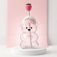 Gobelet en verre exclusif Amérique du Nord, best-seller transfrontalier, tasse à café en verre en forme d'ours, pour boissons froides, portable et facile à nettoyer