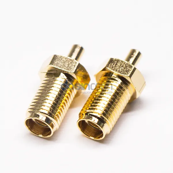 Flat Side SMA Female Solder Connector For Cable Brass RF Vga Male To Hdmi Female Adapter Gold Plating Standard Cartons 50 Ohm