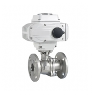 Válvulas de Bola Eléctricas con Brida de Acero Inoxidable 304/316 de 2 Piezas para Alta Temperatura, Control Automático OEM para Productos Químicos Industriales