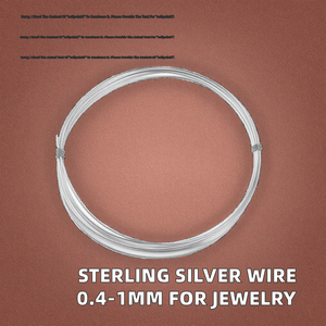 Vente en gros de DEAI GEMS, fil rond en argent sterling 925, 0,4-1 mm, doux/demi-dur, accessoires de bijouterie pour la fabrication de colliers - Product Image 2