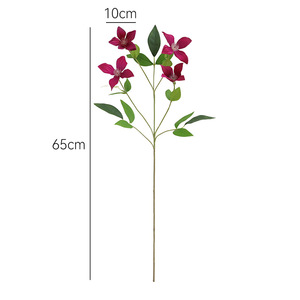 <span class=keywords><strong>Fleurs</strong></span> artificielles en gros, <span class=keywords><strong>fleurs</strong></span> de <span class=keywords><strong>clematis</strong></span> en soie, arrangements floraux de haute qualité, décoration de mariage, centres de table floraux - Product Image 4