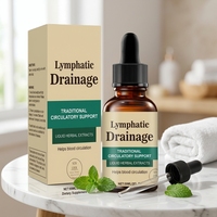 Gouttes liquides de drainage lymphatique OEM sans alcool, mélange à base de plantes pour le soutien circulatoire, l'équilibre hydrique et le bien-être immunitaire