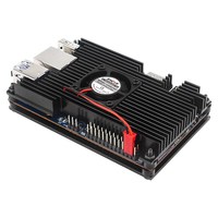 Casing Aluminium Orange Pi 5 dengan Kipas Pendingin Aktif/Pasif, Heat Sink, dan Pilihan Catu Daya