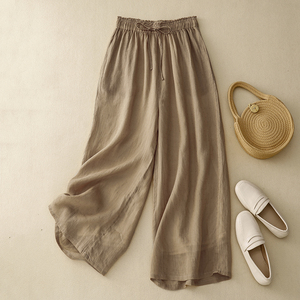<span class=keywords><strong>Pantaloni</strong></span> <span class=keywords><strong>donna</strong></span> moda estiva a doppia gamba larga da M a XXL <span class=keywords><strong>elastico</strong></span> <span class=keywords><strong>in</strong></span> <span class=keywords><strong>vita</strong></span> traspirante <span class=keywords><strong>in</strong></span> cotone e <span class=keywords><strong>lino</strong></span> stile Casual - Product Image 5
