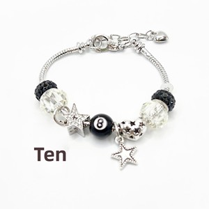Pulsera DIY de Cuentas de Vidrio con Ojo de la Suerte y Estrella, Hilo de Dijes de Diamantes de Imitación, Joyería Personalizada de Moda para Mujer - Product Image 5
