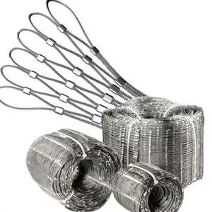 फैक्टरी मूल्य तार रस्सी जाल स्टेनलेस स्टील 316 लचीला बुना हुआ तार जाल जाल जाल 5 मिमी तार जाल जाल 6 सेमी छेद - Product Image 4