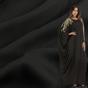 Tela de poliéster para abaya, tejido musulmán de Dubái, nida, coreano, japonés, formal, negro, fursan <span class=keywords><strong>kankan</strong></span> - Product Image 1