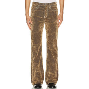 بنطلون أرم مخصص بتصميم عتيق مطرز وواسع الساق من القطيفة المنسوجة القابلة للتنفس - Product Image 6